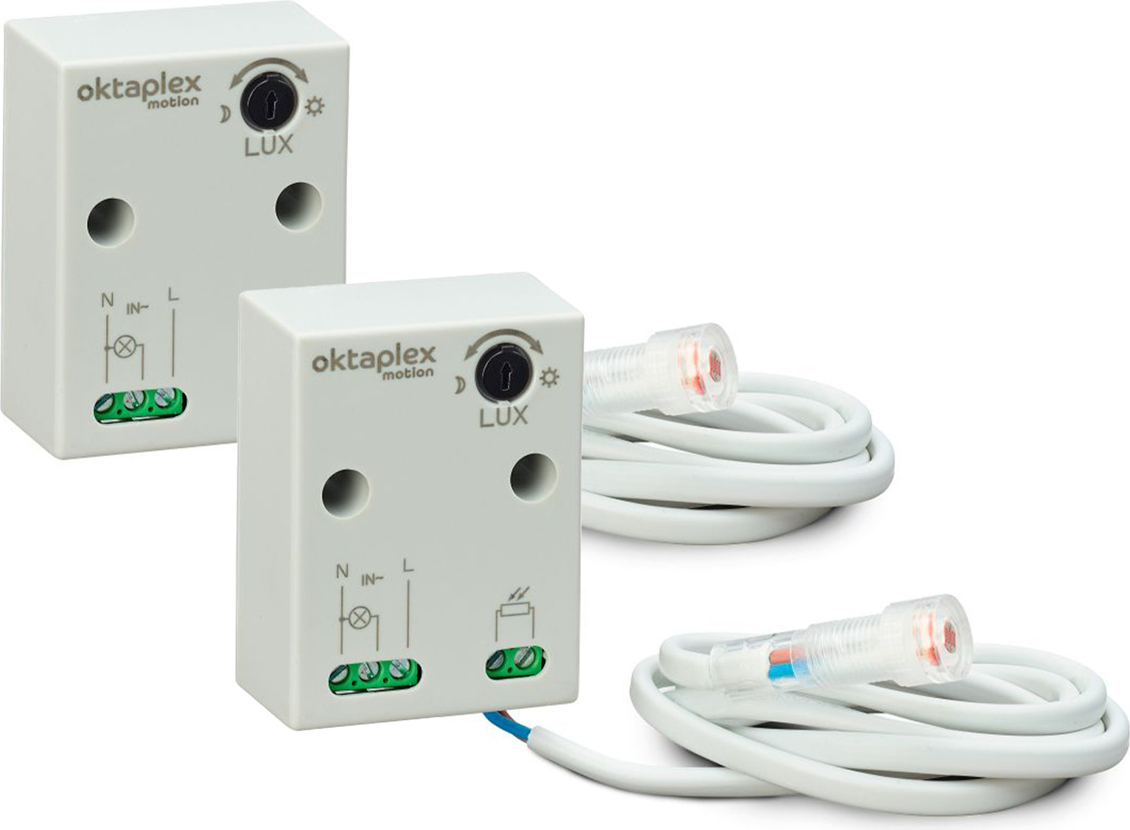 Oktaplex inbouw schemerschakelaar voor buiten IP65 230V met externe weerbestendige sensor