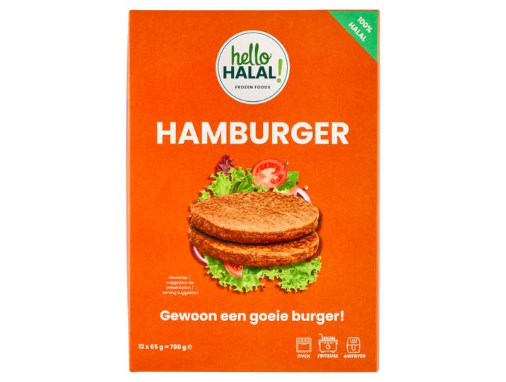 Hello Halal ! Hamburger Halal 12 x 65 g