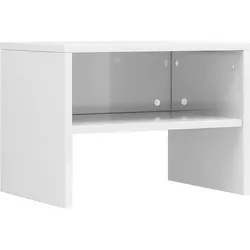 vidaXL Nachttisch Hochglanz-Weiß 40 x 30 x 30 cm Spanplatte