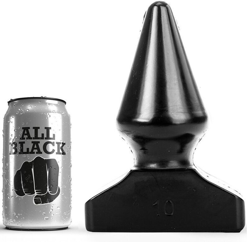 all black bouchon tout noir anal 20,5cm