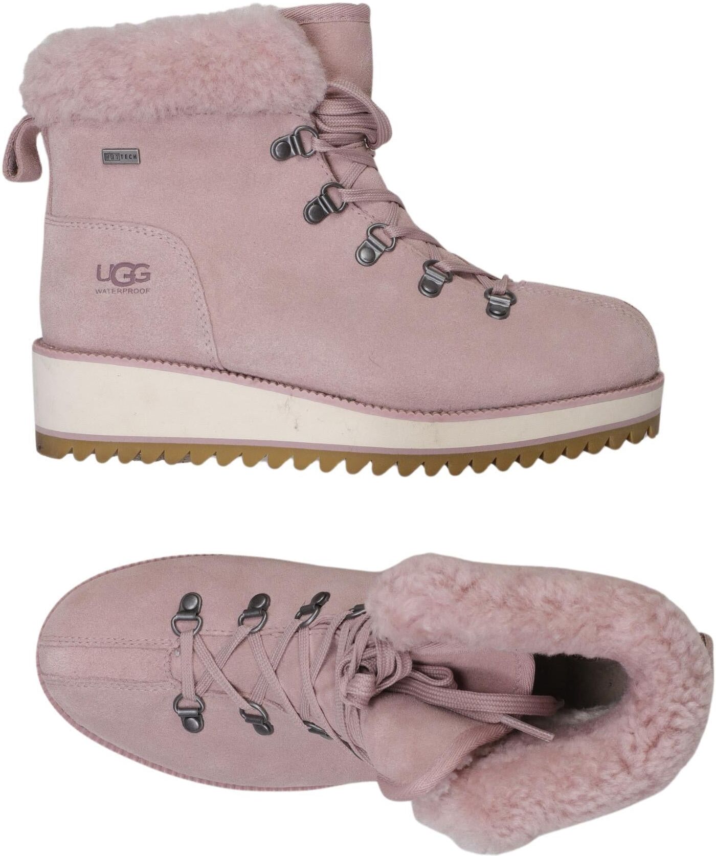 UGG Damen Stiefelette, Pink, Gr. EU 37, Leder / Tex / Membran - Second Hand