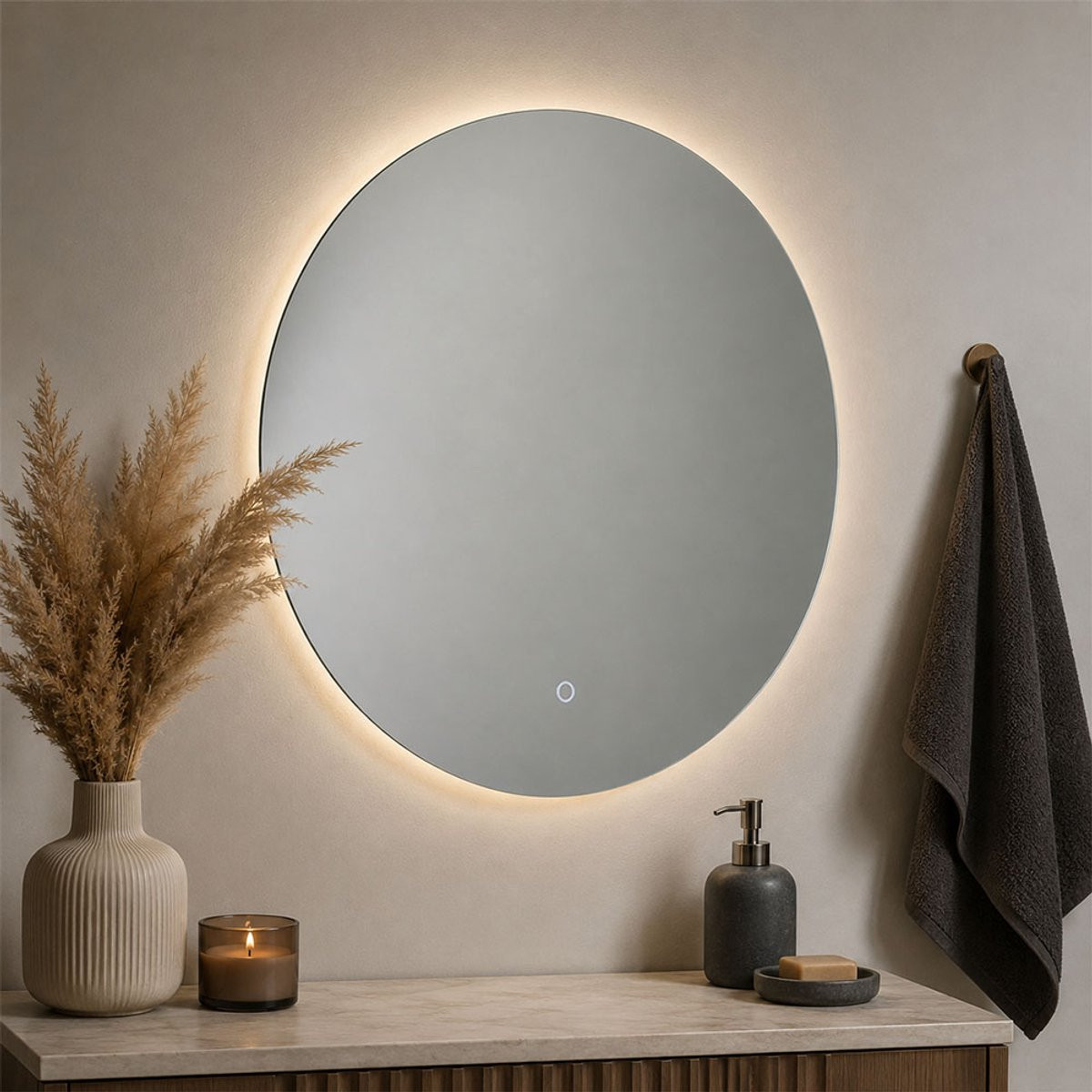 Milton & Oldbrook Wandspiegel met Verlichting Colmar Ø 100 cm