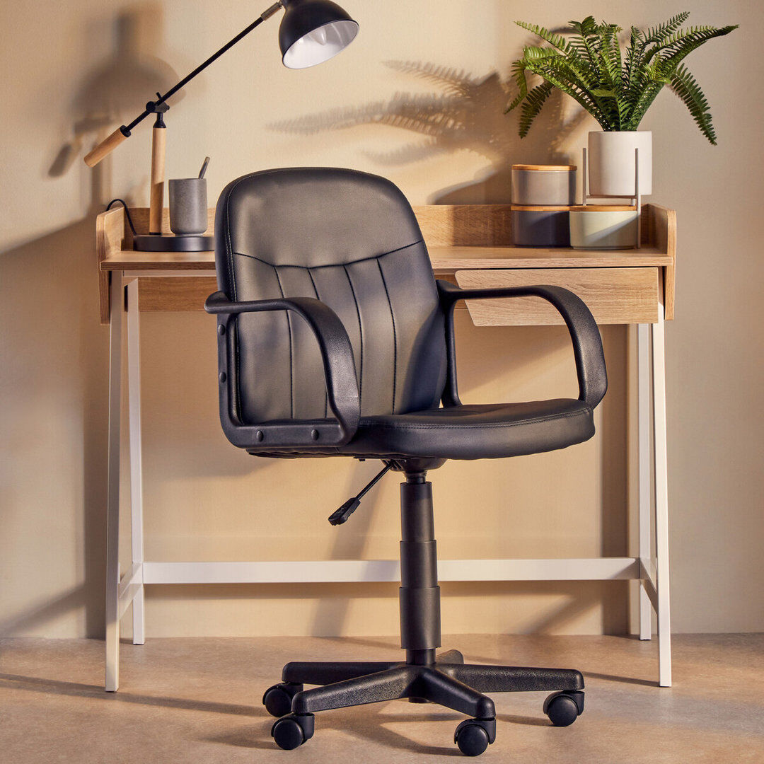Inbox Zero Polyurethane Office Chair Black 93cm H X 58cm W X 59cm D