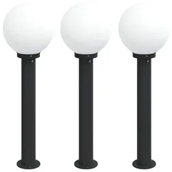 vidaXL Pollerleuchten 3 Stück 80 cm Schwarz IP44
