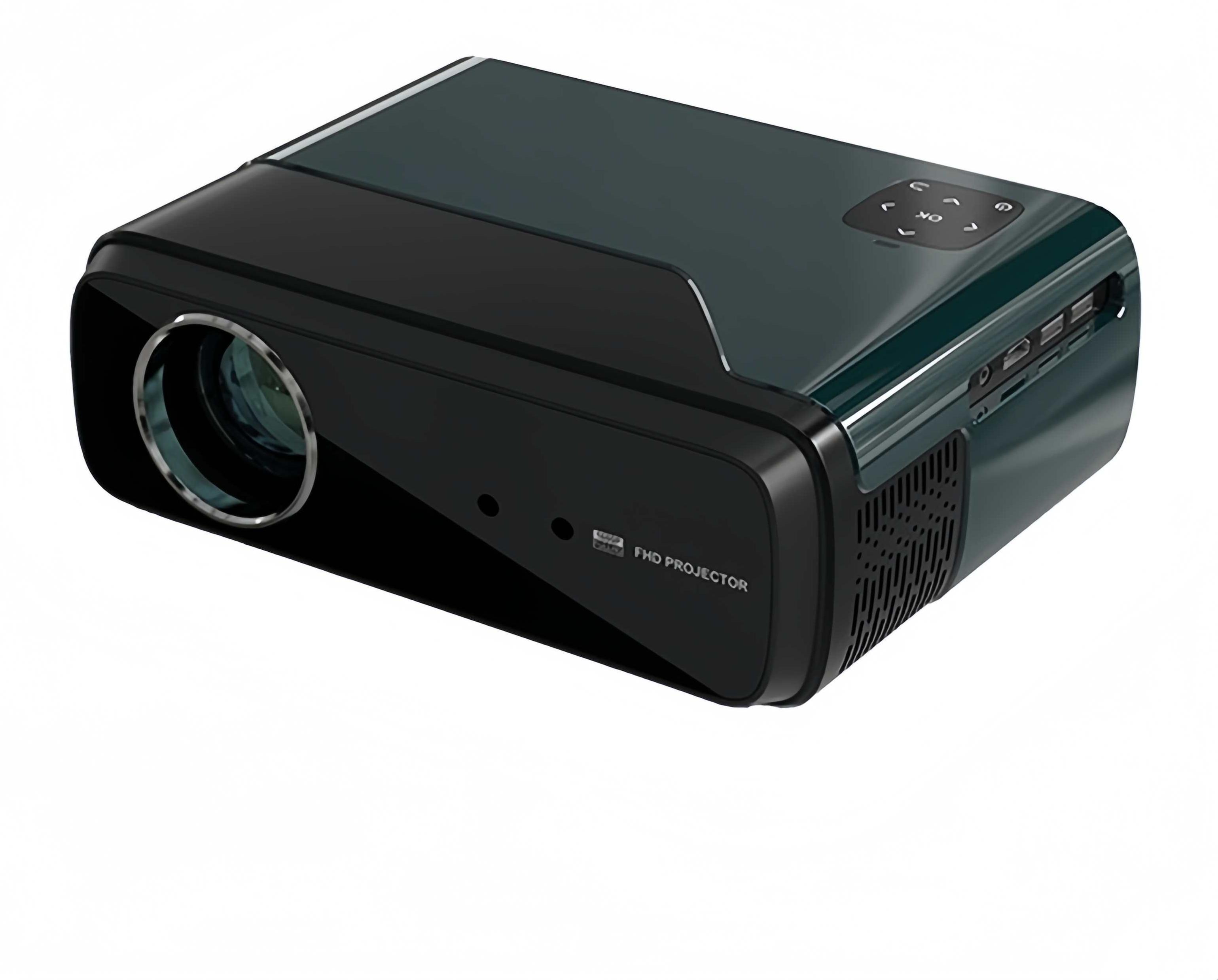 ZELURXX Kompakter Mini-Projektor 1080P Full HD - Automatische Fokussierung, tragbar für Heimkino & Outdoor mit 1000 Lumen & Android 9.0, Grün
