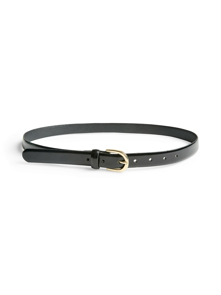 Pieces Leder-Gürtel "Cestina" in Schwarz - 90