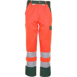 Warnschutz Bundhose "KONTRAST" - 24 - orange/grün