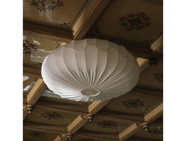 BLADVERK Deckenlampe, weiß, Ø 70 cm Textil - Globen Lighting - Wohnzimmer - Skandinavisch - Stoff / Textil - Einflammig