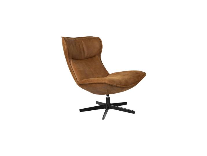 Fauteuil en Cuir PU brun John