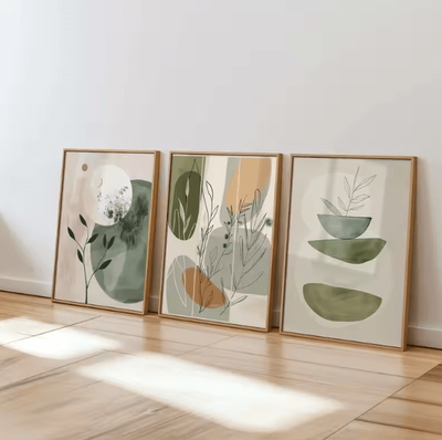 Inspire Curations 3pcs set Bohemian Flower Plant Art Canvas Prints Minimalist Earthy Tone Plant Wall Art Posters For Modern Living Room Ho ct10800 3pcs 30x45cm Unframed