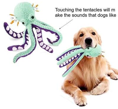 Uplifted Finds Octo Flex Interactive Squeaky Plush 2 Pcs
