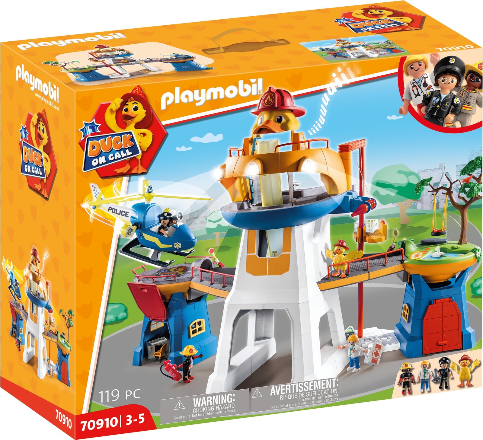 Playmobil Eend op oproep 70910 Het hoofdkwartier