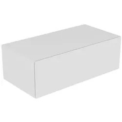 Keuco Edition 11 Sideboard 31324270100 105 x 35 x 53,5 cm, mit LED-Beleuchtung, Lack Seidenmatt, Glas weiß satiniert