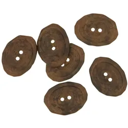 Dill Holzknöpfe, Größe: 25 mm, Inhalt 6 Stück