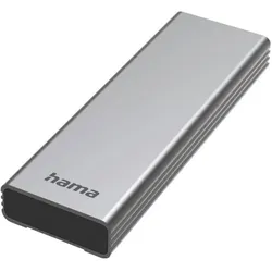 Hama USB-Festplattengehäuse für M.2 SATA & NVMe SSD-Festplatten (M.2), Festplattengehäuse, Grau