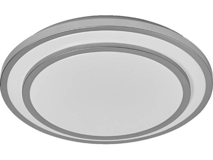 LEDVANCE ORBIS BERLIN LED-Deckenleuchte 490mm, silber, 36W, 4150lm, warmweiße Lichtfarbe, sehr homogene Lichtverteilung, lange Lebensdauer, fest verbautes LED-Modul, rund, IP20 Schutzklasse, 3000K