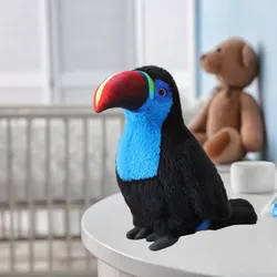 Plüschvogel Tukan Plüsch Maskottchen Kuscheltier Blau 40cm