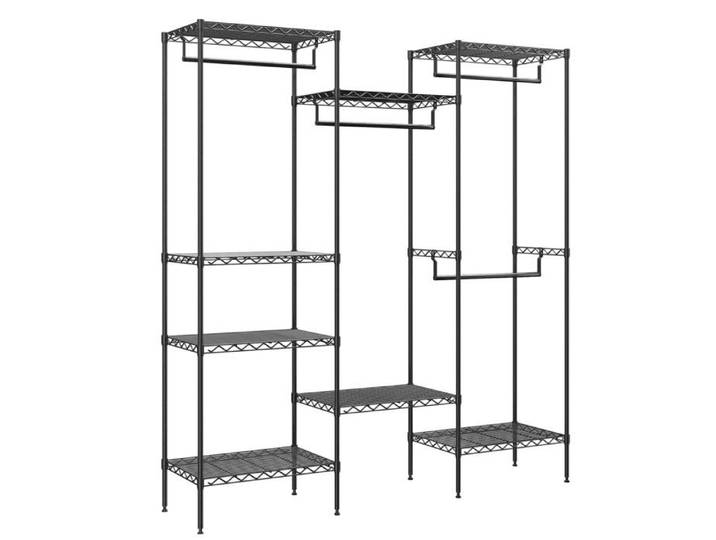 Étagères réglables pour vêtements -PioneerWorks- Structure en acier au carbone - Capacité de charge 850 kg-Pour chambre ou buanderie