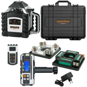 Laserliner Rotationslaser 053.00.09A, Quadrum M350 2 Lotpunkte, roter 360 Grad Laser, Arbeitsbereich bis Ø 350m