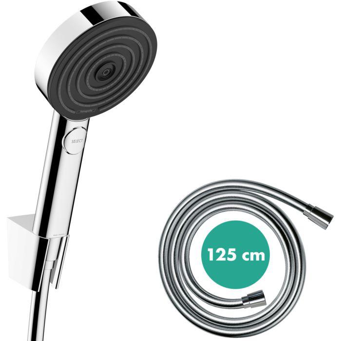 hansgrohe Pulsify Select S Brausehalterset 24302000 Relaxation, mit Brauseschlauch 125cm, chrom