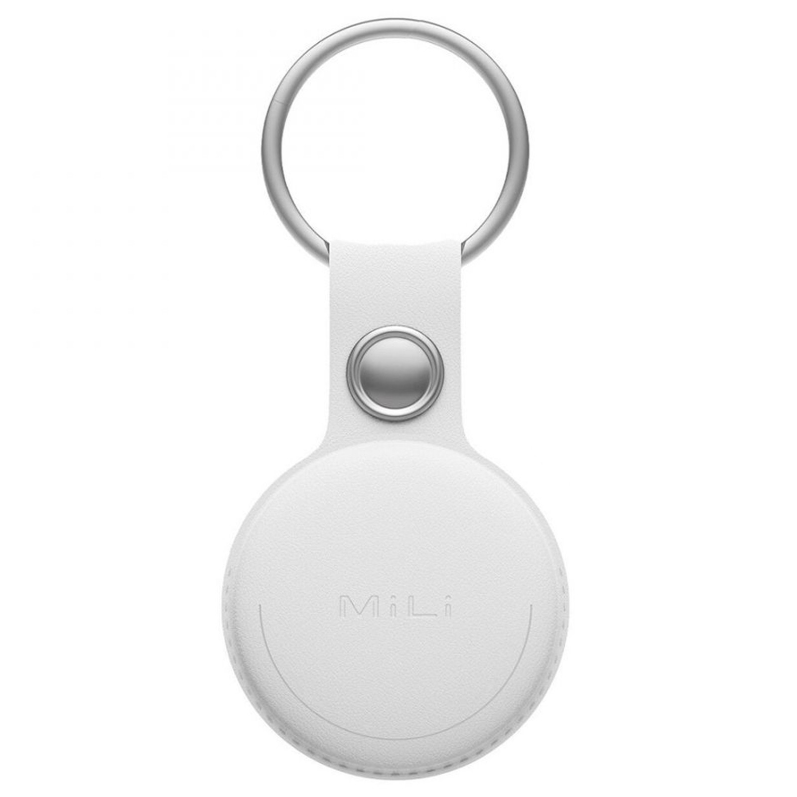 MiLi MiTag sleutelringtracker, compatibel met Apple Find My en Google Find My Device, wit