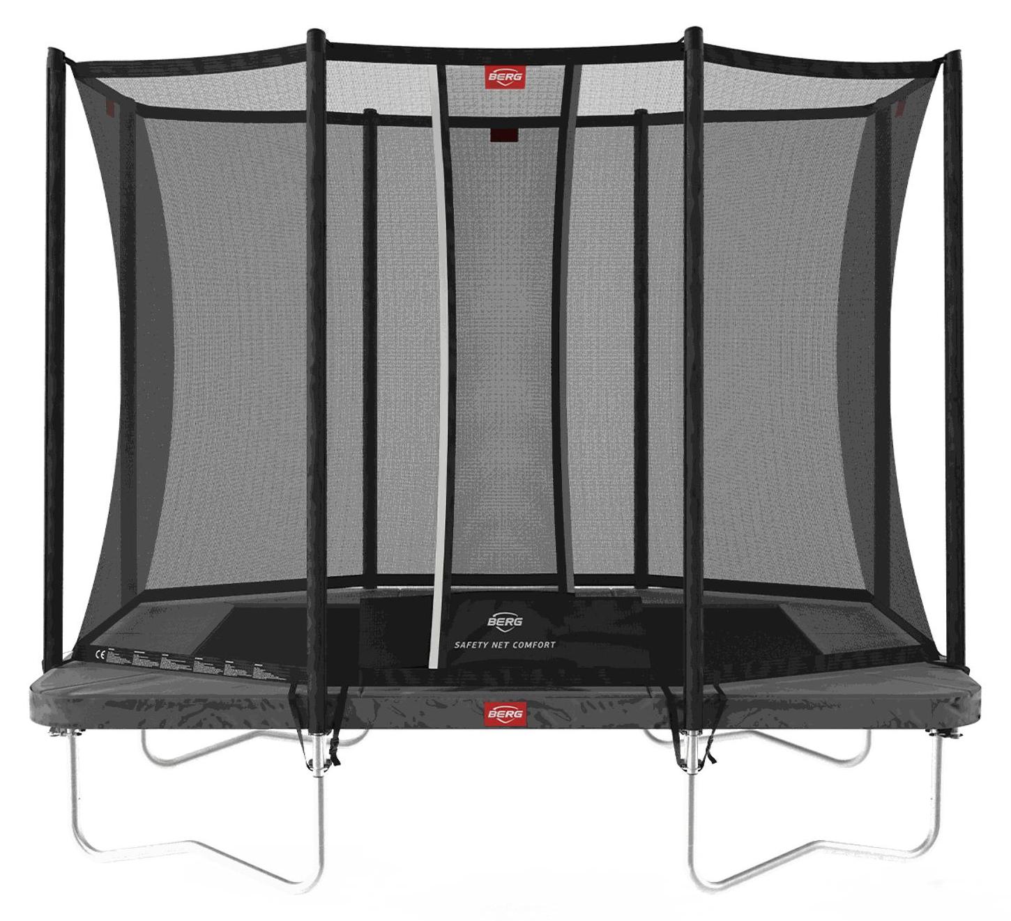 BERG Bodentrampolin Ultim Favorit InGround 280 + Sicherheitsnetz Comfort Grau