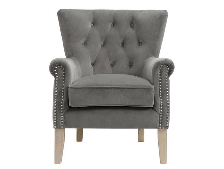 Dorel Chaise longue tapissée en tissu gris