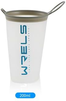 Perfect Picks Market Foldable Sports Water Cup 200ml Compact, Lightweight, And Easy To Carry For Running And Outdoor Activities white