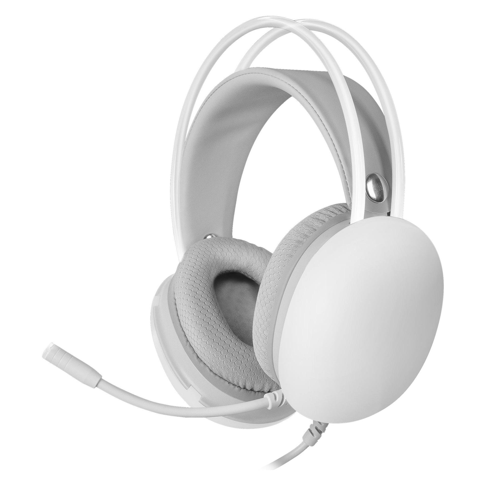 Mars Gaming MHGLOW Kopfhörer & Headset Kabelgebunden Kopfband USB Typ-A Weiss (Kabelgebunden) (MHGLOW)