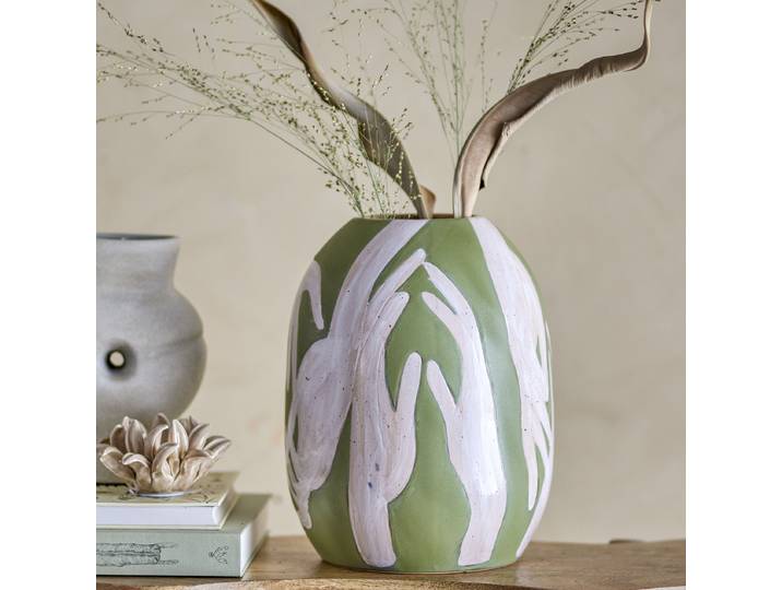 Bloomingville Vaas Adalena 30cm - Groen
