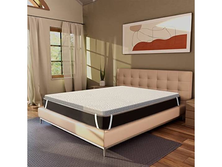 Topper aus Memory Foam 170x190 - Höhe 7 cm, Abnehmbar, Medizinprodukt, Druckzonen. One