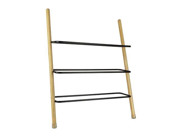 QUVIO Schoenenrek - 3 laags - Hout - Metaal