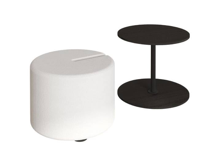 Ensemble table basse et pouf gigogne noir
