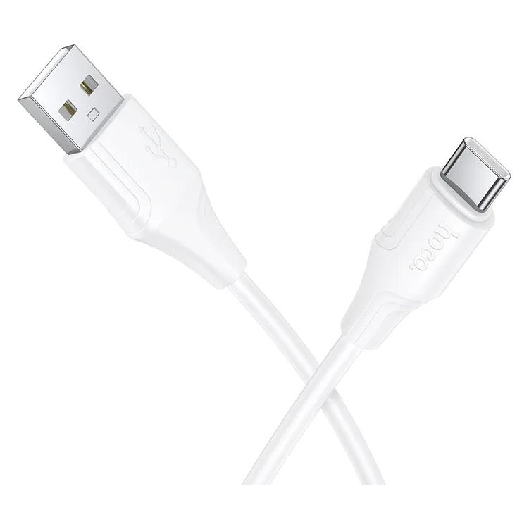 Hoco Cable Silicone Cable USB A to USB C 3A 1 m X124 white (1 m, 18 W) (64880385)