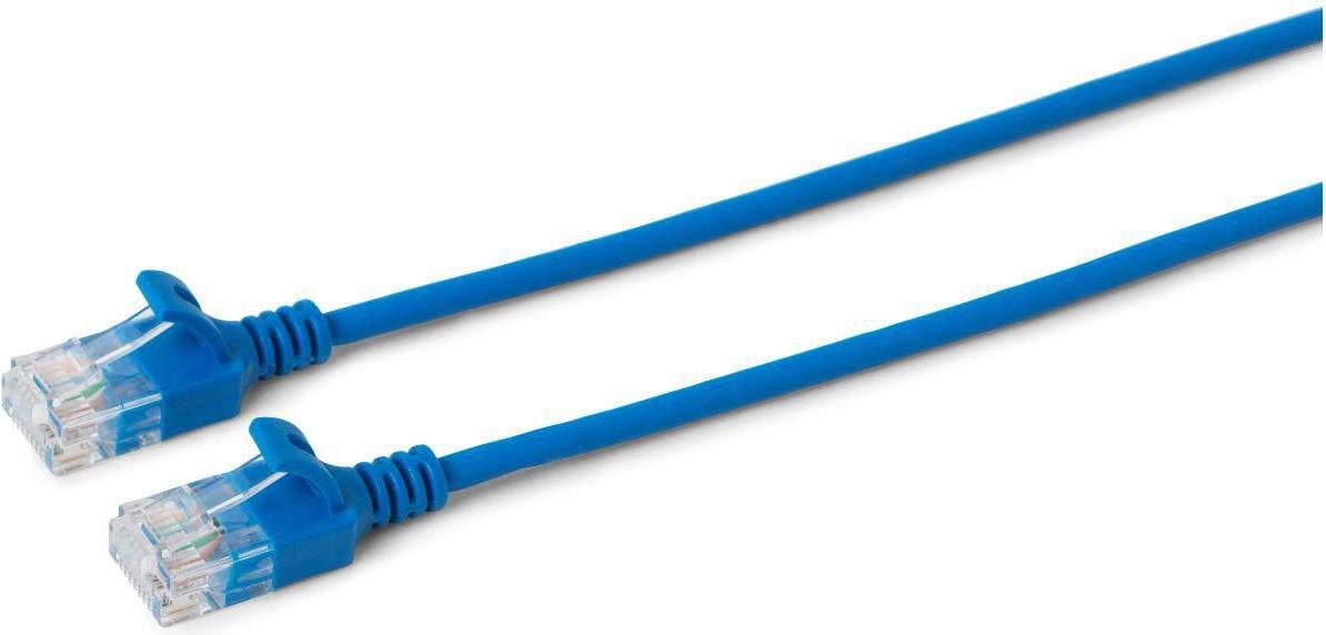 MicroConnect Cat6a U/UTP Netwerkkabel RJ-45 naar RJ-45, 0,3 meter, blauw