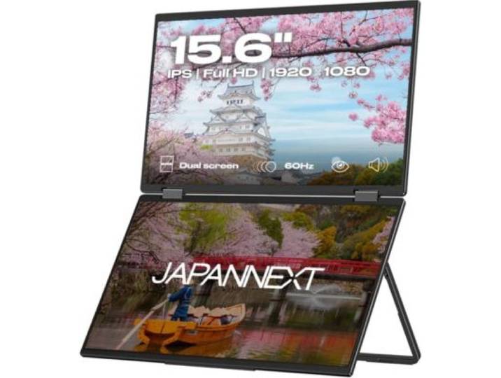 Japannext - Ecran Pc Portable Jn Dmdips156f 15 Double Écran Full Hd 60hz Ips Amd Freesync Support Intégré