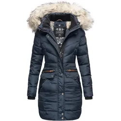 NAVAHOO Damen Stylischer Steppmantel Winter Parka mit edlem Fellimitat Paula