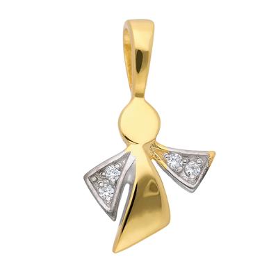 Kettenanhänger ADELIA´S "333 Gold Anhänger Engel", gold, Schmuckanhänger, Damen, Gold, Kettenanhänger, mit Zirkonia Goldschmuck für Damen