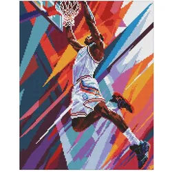 Ideyka Diamond Painting - Basketball mit Rahmen 40 x 50 cm