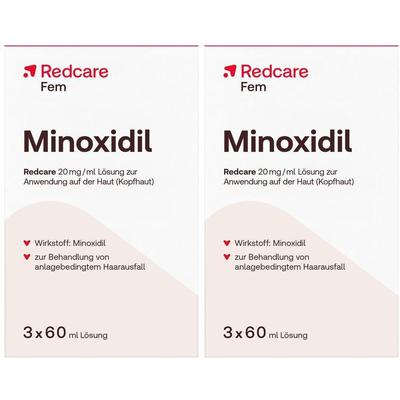 Minoxidil Redcare 20Mg/Ml x2 2x3x60 ml Lösung