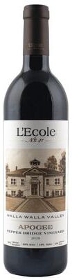 """L'Ecole 41""" """L'Ecole 41 Pepper Bridge Vineyard Apogee 2020 Red Wine - Washington"""