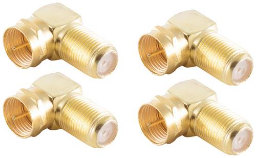 Shiverpeaks BS15-301714 F-Winkeladapter vergoldet Anschlüsse: F-Stecker, F-Buchse 4St.