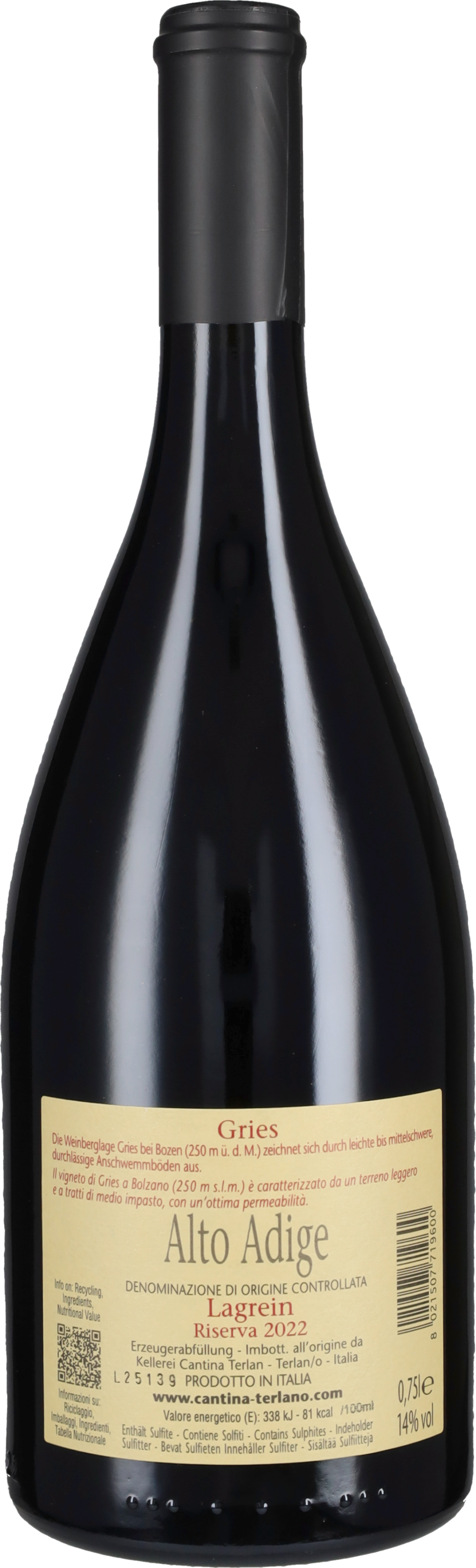 Lagrein Riserva 'Gries' Cantina Terlano 2023