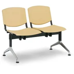 Wartezimmerbank - Kunststoff Smile Biedrax LC9952zl - Gestell Aluminium poliert