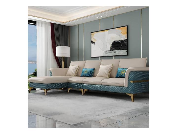 Xlmoebel Ecksofa L-förmiges Ledersofa in elegantem Design für modernes Wohnen, Ecksofa, Hergestellt in Europa