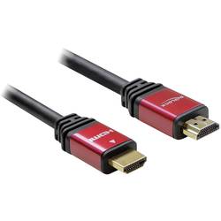 Delock HDMI Anschlusskabel HDMI-A Stecker, HDMI-A Stecker 2.00 m Rot/Schwarz 84333 vergoldete Steckkontakte, mit Ferritkern HDMI-Kabel