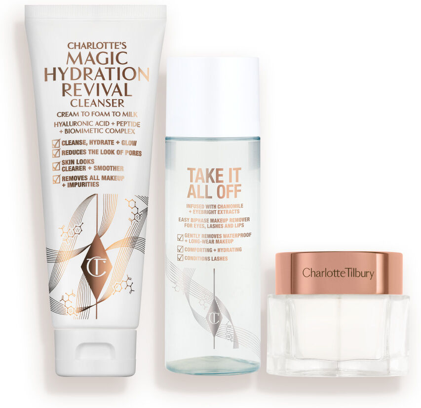 Cleanse, Take It All Of Makeup Remover & Glow Set - Skincare Kit Charlotte Tilbury 878 Cleanse, Take It All Off & Glow Set Size: