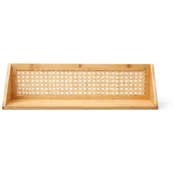 WANDREGAL aus Bambus und natürlichem Rattan 60/15/15 cm