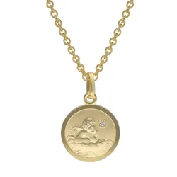 trendor 73600 Engel-Anhänger mit Diamant Gold 333 (8 Karat) für Kinder, 38 cm