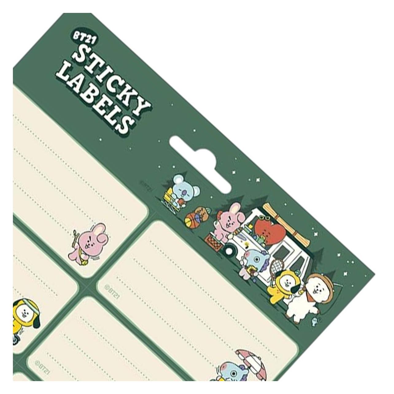 BT21 - Set mit 16 Aufklebern für Notizbücher/Bücher Outdoor Weekend (16 Sticker) (ELE0299)